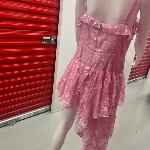 Pink Cosmo Asymmetrical Drapery Dress - Picture 11 of 15